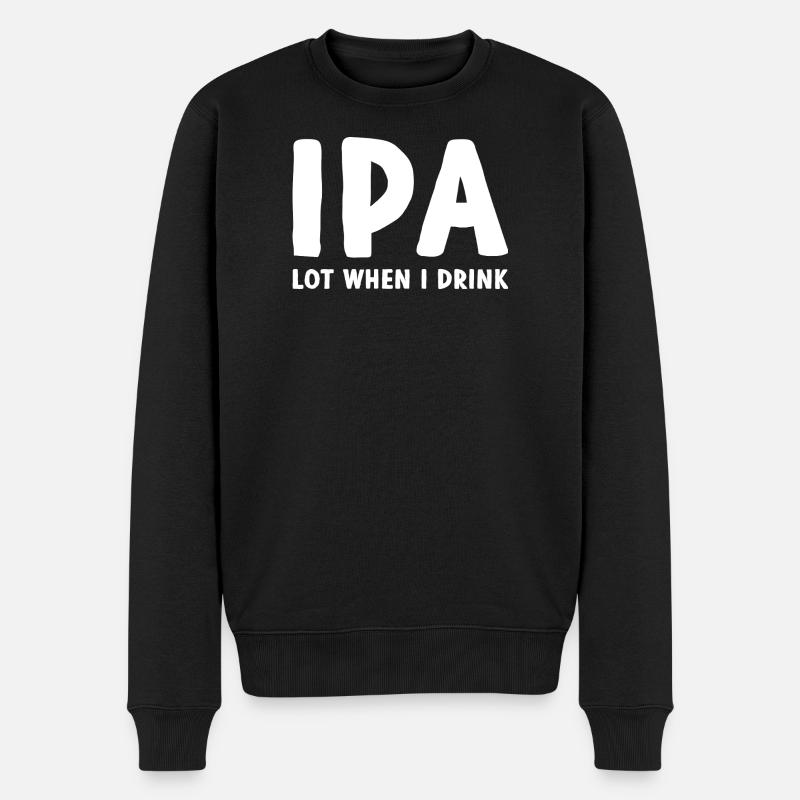 IPA - Männer Premium Bio Pullover - Schwarz