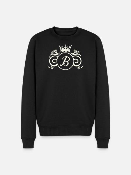 Monogramme Royal B - Pull Premium bio Homme - noir