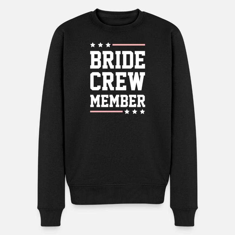 Bride Crew - Männer Premium Bio Pullover - Schwarz