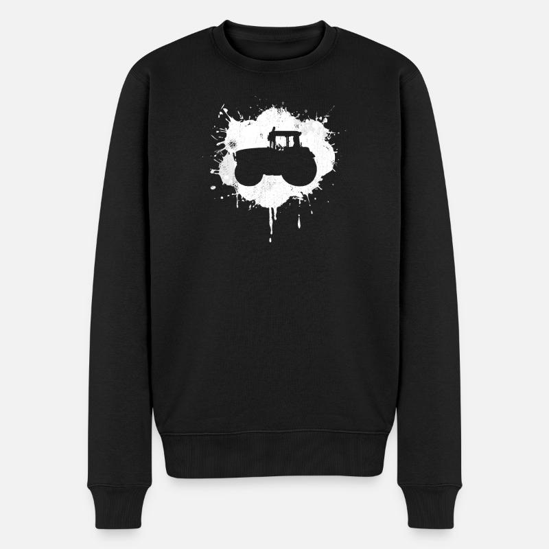 Trecker - Männer Premium Bio Pullover - Schwarz