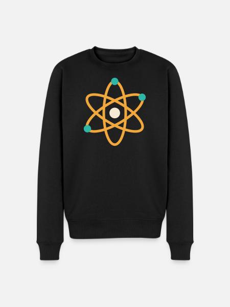 Atom - Physics Chemistry Science Nerd Teacher - Men's Premium Organic Jumper - black
