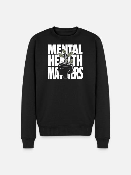 Mental Health Matters Design - Männer Premium Bio Pullover - Schwarz