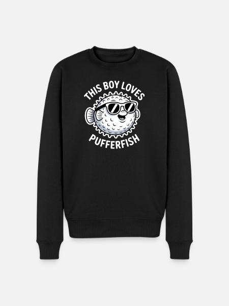 Kugelfische Sprüche Lustiges Kugelfische Geschenk - Männer Premium Bio Pullover - Schwarz