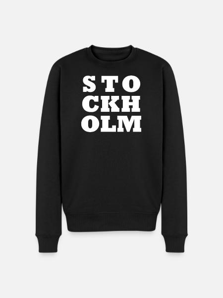 Logo de Stockholm - Pull Premium bio Homme - noir
