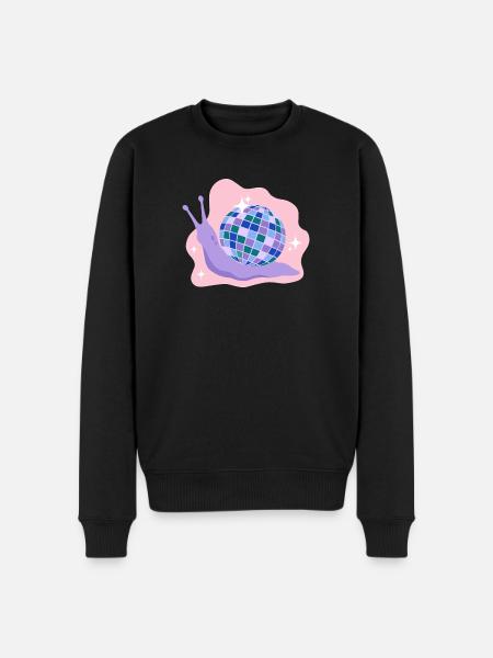 Discokugel-Schnecke - Männer Premium Bio Pullover - Schwarz