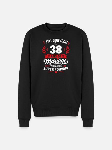 Survécu à 38 ans de mariage - Pull Premium bio Homme - noir