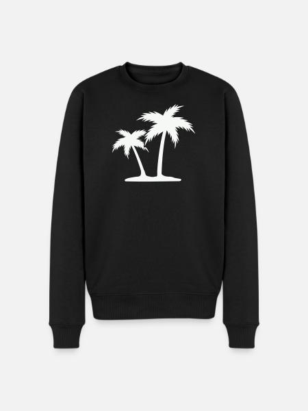 Palm Island Silhouette - Men's Premium Organic Jumper - black