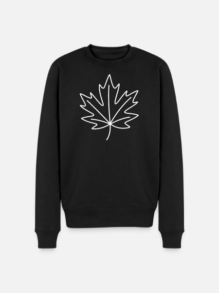 Minimum Leaf Outline - Men's Premium Organic Jumper - black