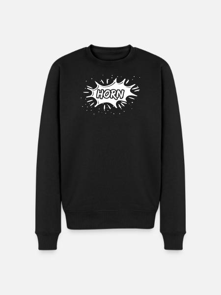 Horn as a gift - Men's Premium Organic Jumper - black