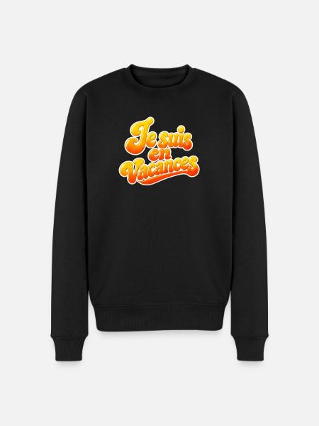 Je suis en vacances - Pull Premium bio Homme - noir