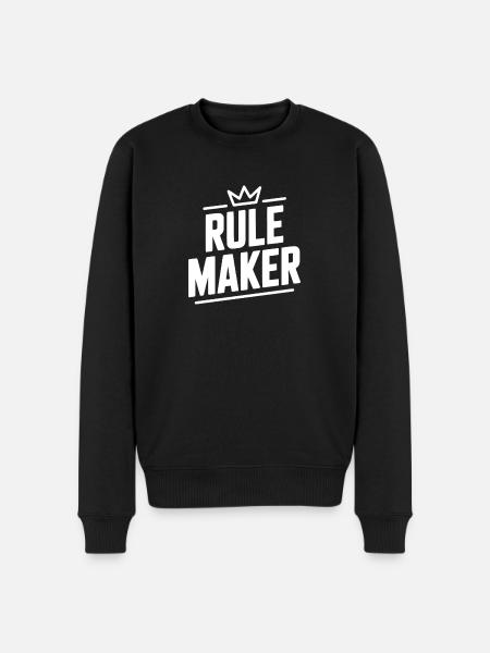 Rule Maker - Men's Premium Organic Jumper - black
