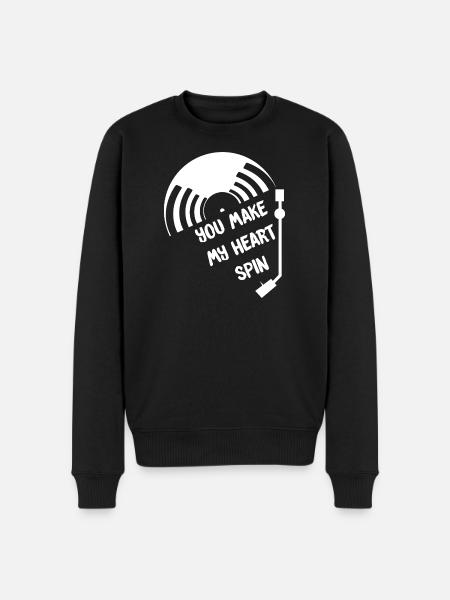 Vinyl - Men's Premium Organic Jumper - black