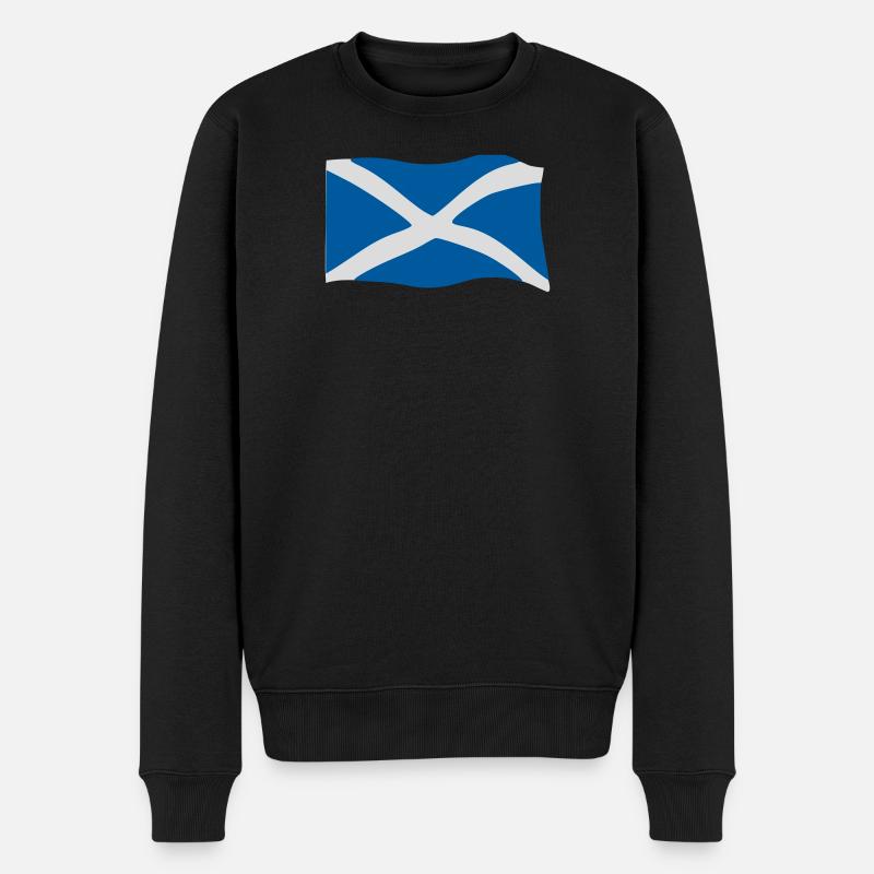 Schottland Fahne - Männer Premium Bio Pullover - Schwarz