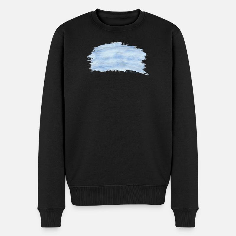 Background Blau Schwarz - Männer Premium Bio Pullover - Schwarz