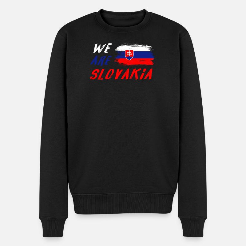 Wir sind Slowakei - Männer Premium Bio Pullover - Schwarz