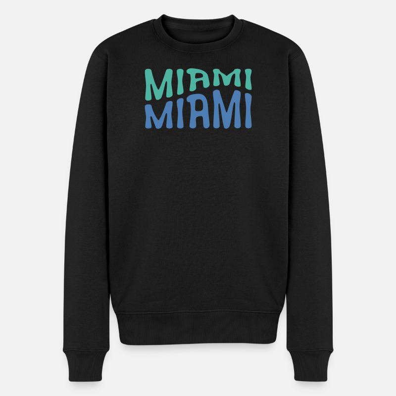 Miami - Männer Premium Bio Pullover - Schwarz