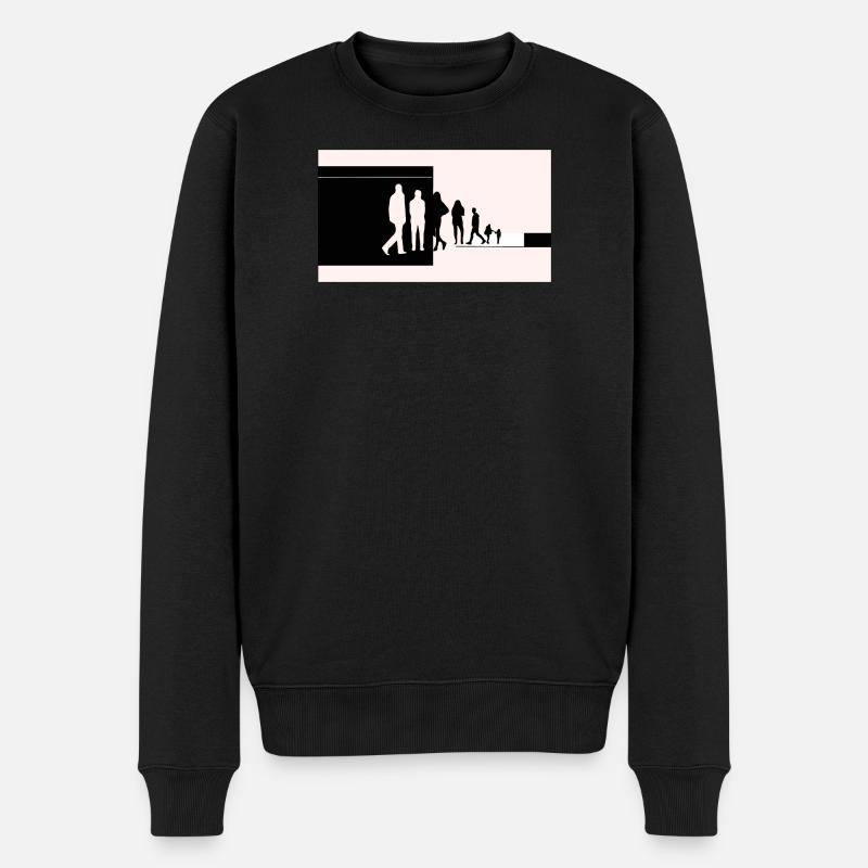 Silhouettes en transition - Pull Premium bio Homme - noir