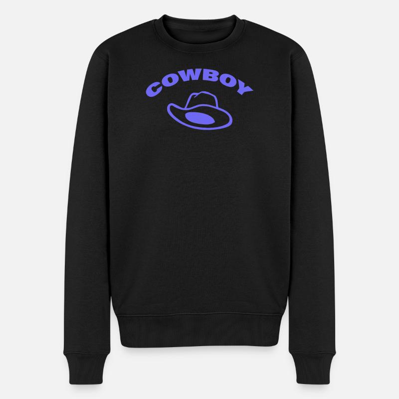 COWBOY - Männer Premium Bio Pullover - Schwarz