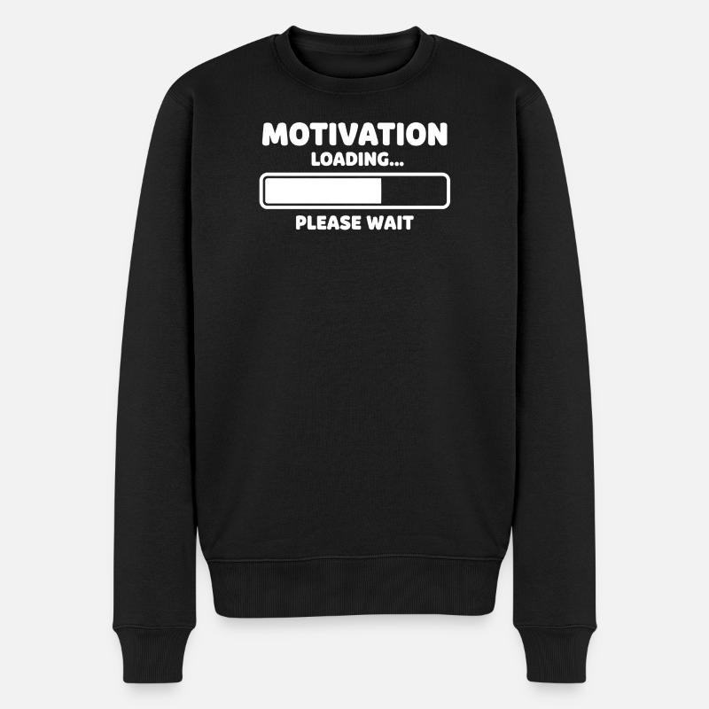 Motivation Chargement Humour Design - Pull Premium bio Homme - noir