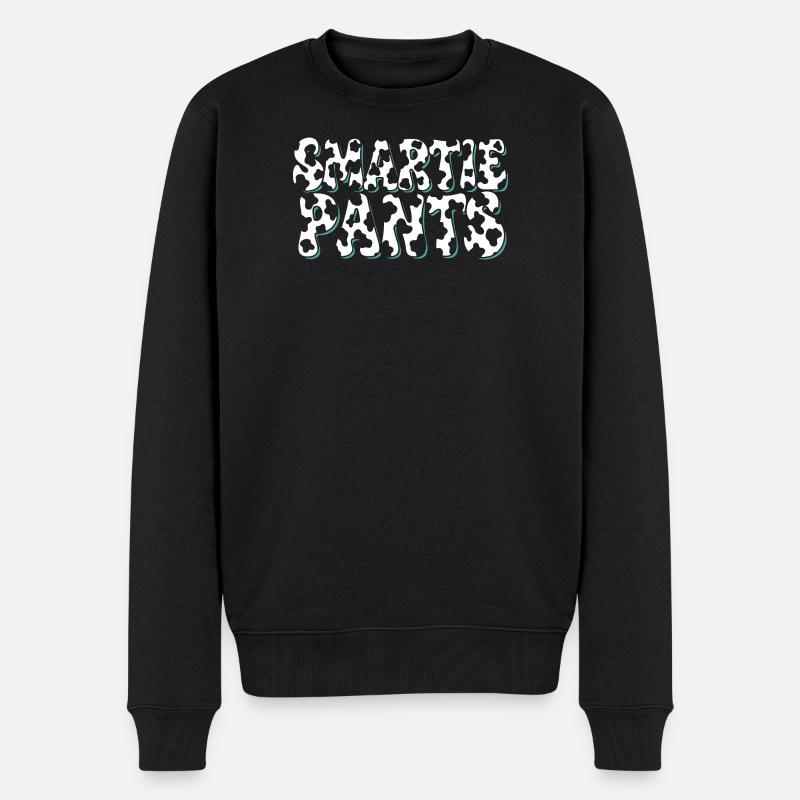 Blasen-Graffiti mit Türkis-Außenlinie - Männer Premium Bio Pullover - Schwarz