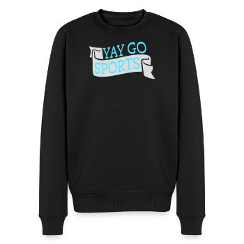 Yay Go Sports Sarcastic Funny Anti Sports Humor - Men's Premium Organic Jumper - black - Front - Nico (187cm)