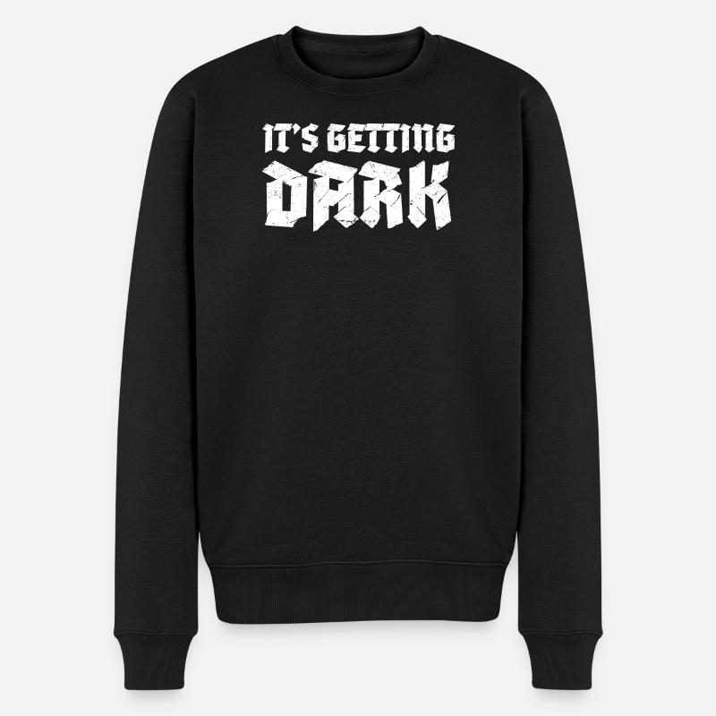 Es bekommt dunkles Graffiti-Typografiedesign - Männer Premium Bio Pullover - Schwarz