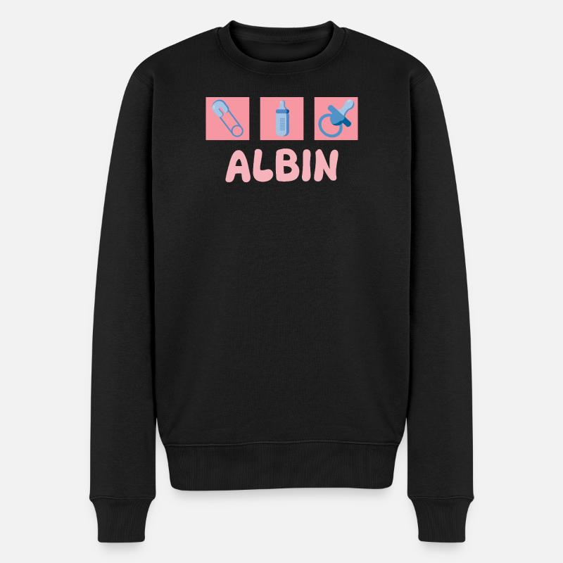 Albin - Männer Premium Bio Pullover - Schwarz