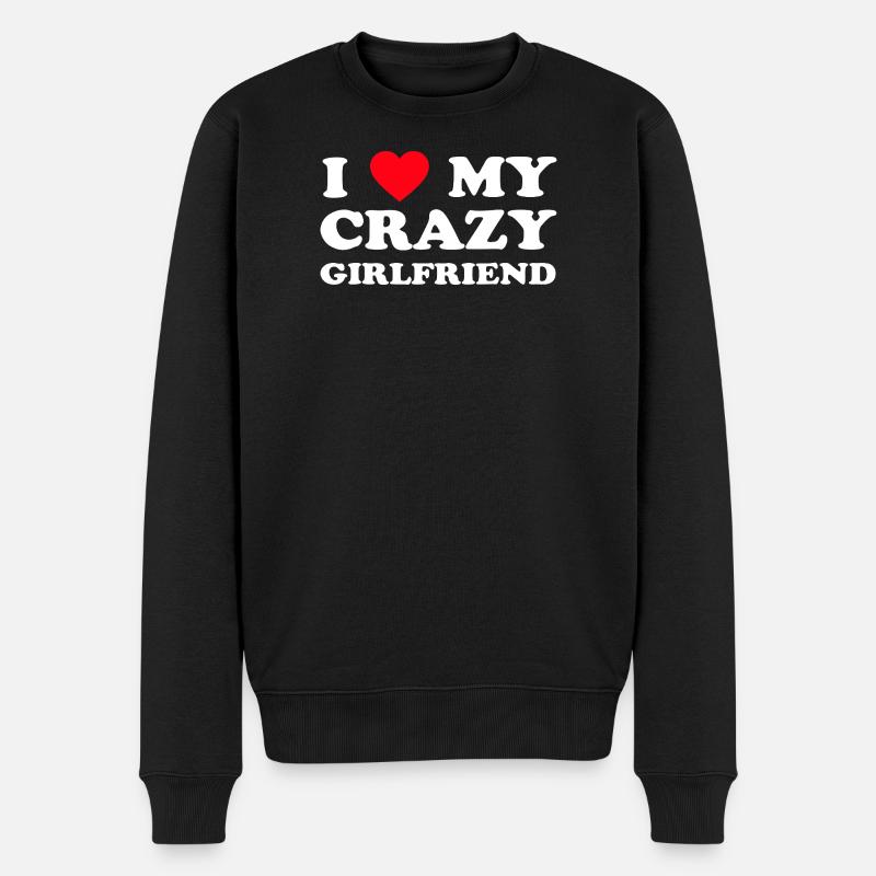 J’aime ma copine folle - Pull Premium bio Homme - noir