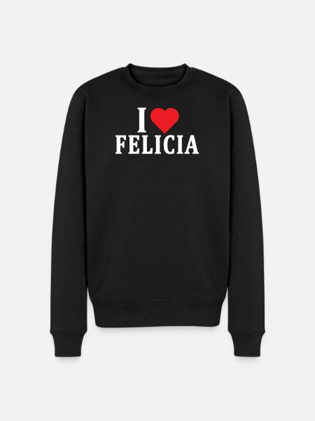 t-shirt Jag älskar Felicia t-shirt presentidé - Ekologisk premiumtröja herr - svart