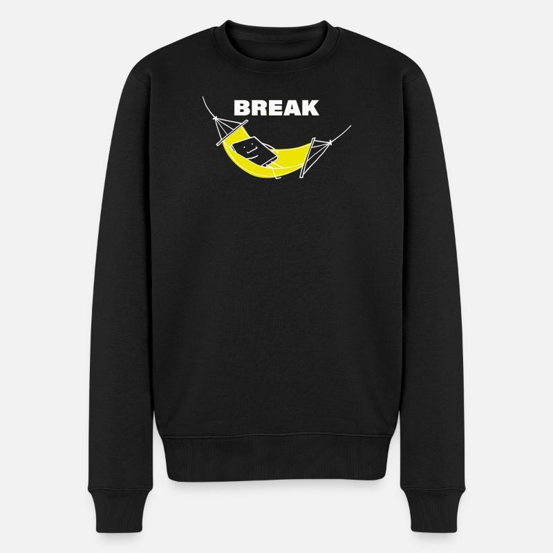 BREAK - Männer Premium Bio Pullover - Schwarz