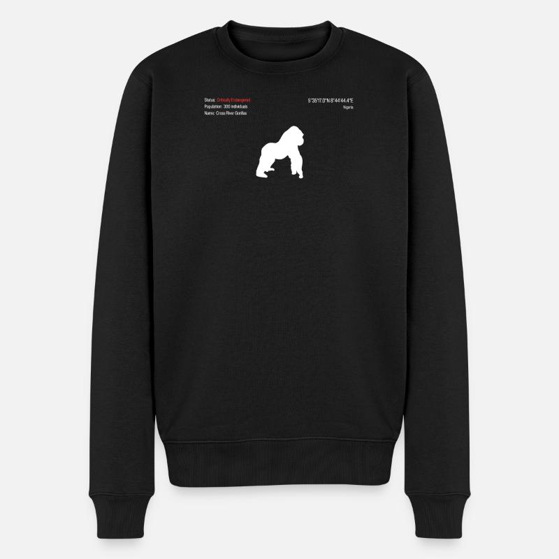 Gorilla - Männer Premium Bio Pullover - Schwarz