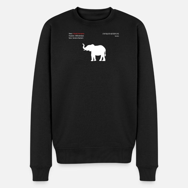 Éléphant - Pull Premium bio Homme - noir