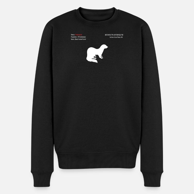 Frettchen - Männer Premium Bio Pullover - Schwarz