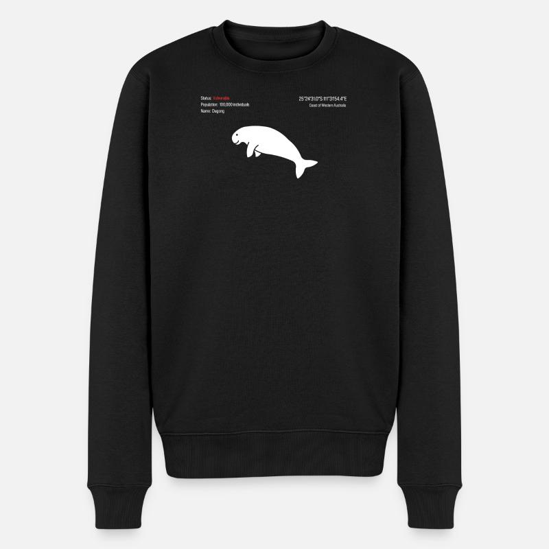 Dugong - Männer Premium Bio Pullover - Schwarz