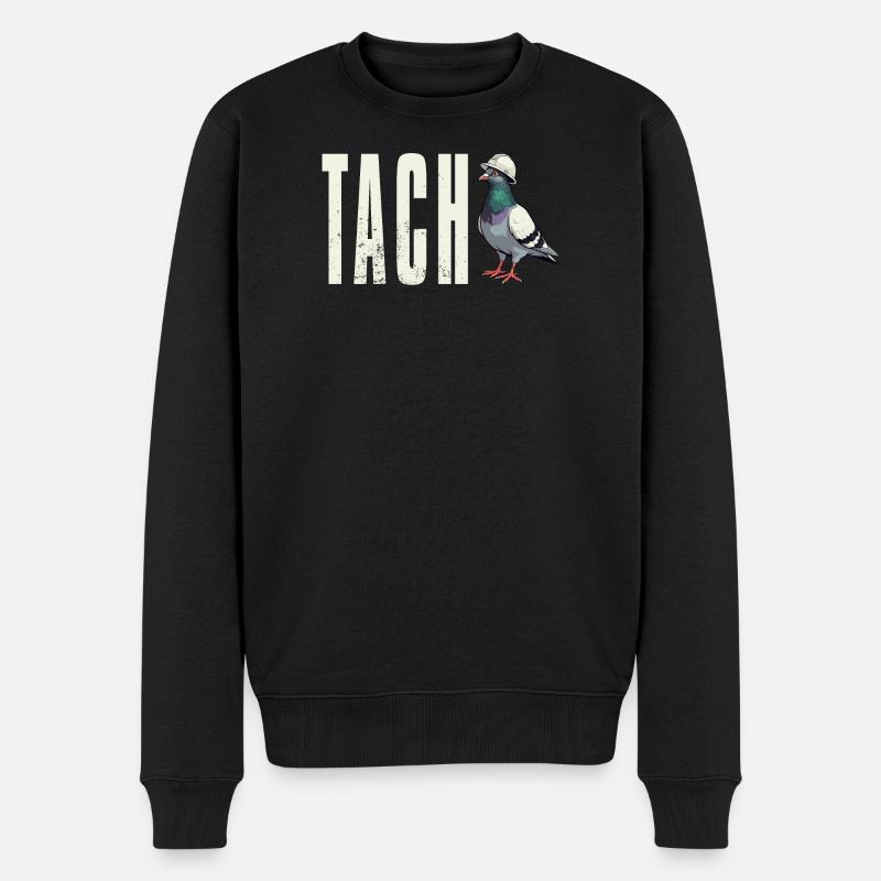 T-Shirt Ruhrpott Tach Dialekt Taube Ruhrgebiet - Männer Premium Bio Pullover - Schwarz