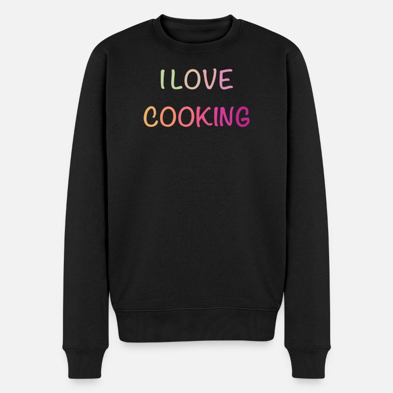 Pastell-Liebe Kochen Shirt - Männer Premium Bio Pullover - Schwarz