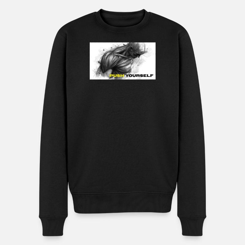 Starke Selbstmotivation Illustration - Männer Premium Bio Pullover - Schwarz