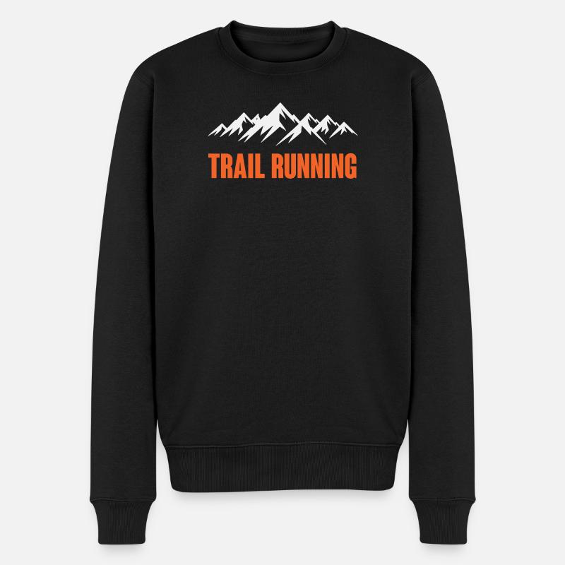 Trailrunning - Männer Premium Bio Pullover - Schwarz