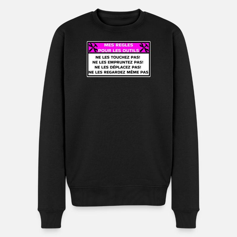 Meine Regeln für Tools - Männer Premium Bio Pullover - Schwarz