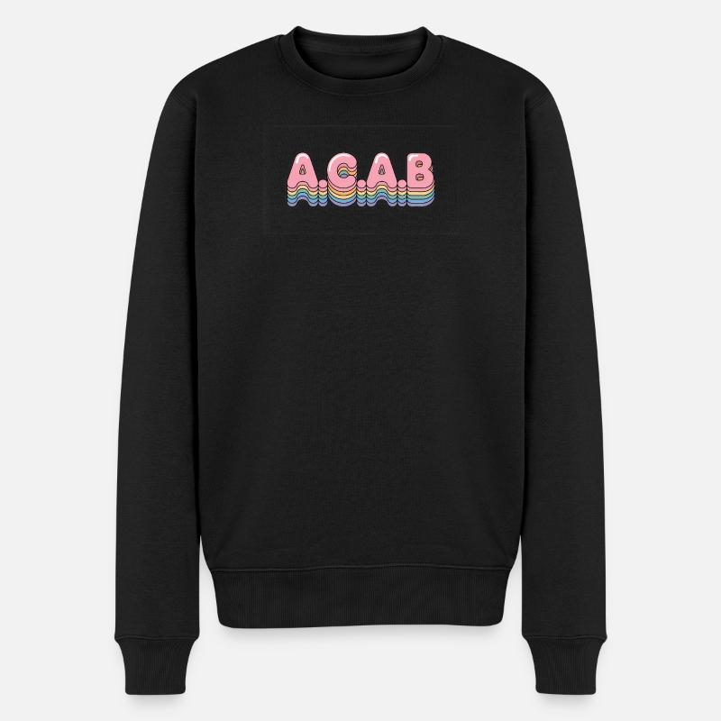 A.C.A.B - Antifa Tee - Männer Premium Bio Pullover - Schwarz