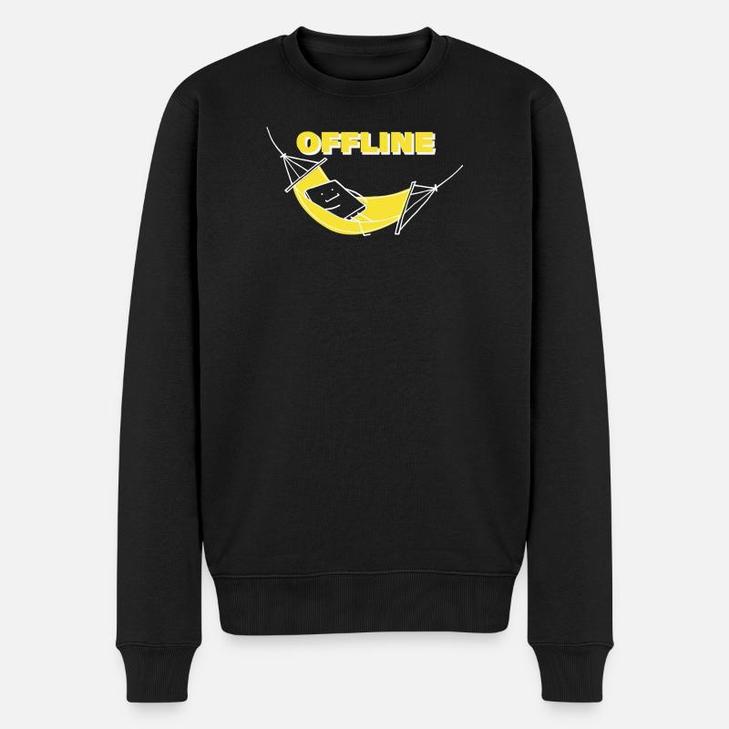 OFFLINE - Männer Premium Bio Pullover - Schwarz