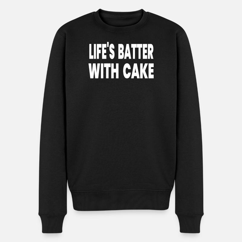 Kuchen - Männer Premium Bio Pullover - Schwarz