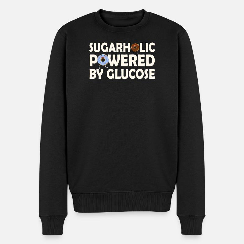 Sugarholic alimenté par le glucose - Pull Premium bio Homme - noir