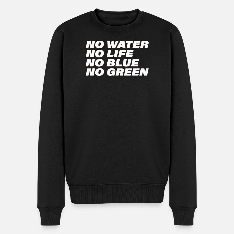 WATER - Männer Premium Bio Pullover - Schwarz