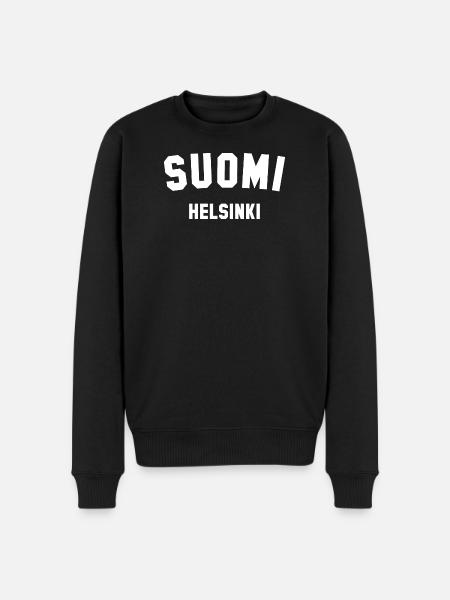 HELSINKI Suomi Finland - Men's Premium Organic Jumper - black
