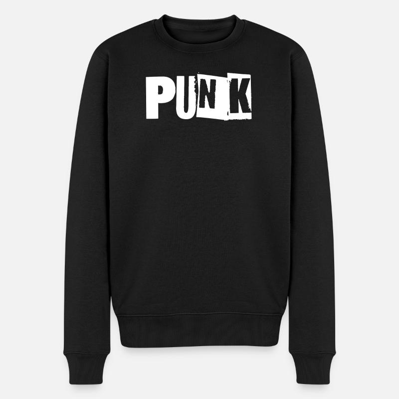 Logo de la musique punk - Pull Premium bio Homme - noir