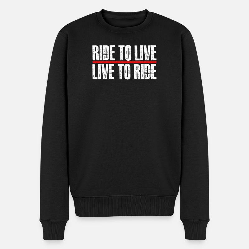 ride to live - Männer Premium Bio Pullover - Schwarz