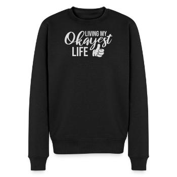 Vivre ma vie la plus correcte Drôle de dicton, médiocre - Pull Premium bio Homme - noir - Devant - Nico (187cm)