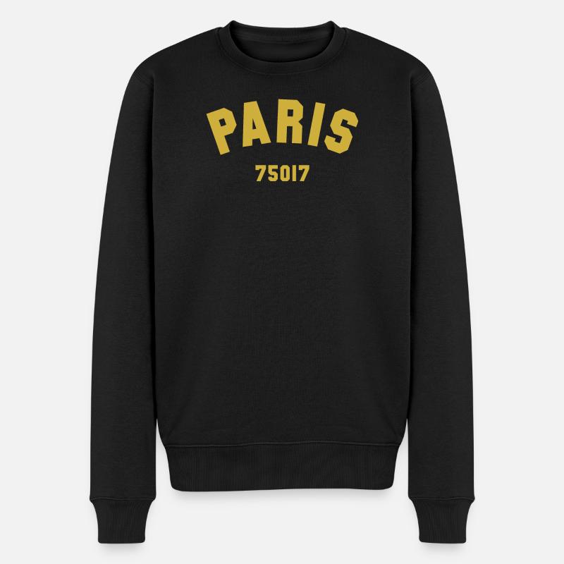 PARIS 17. Arrondissement - Männer Premium Bio Pullover - Schwarz