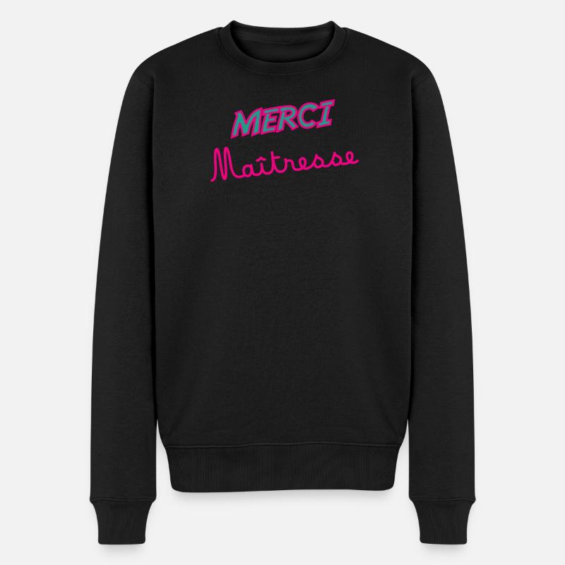 MAÎTRESSE. MERCI. MERCI MAÎTRESSE - Pull Premium bio Homme - noir